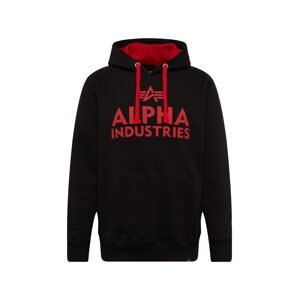 ALPHA INDUSTRIES Tréning póló  piros / fekete