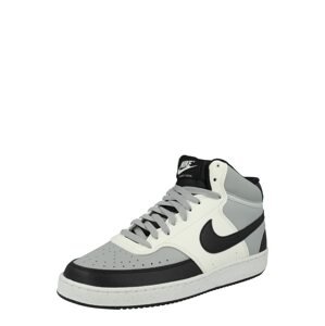 Nike Sportswear Magas szárú sportcipők 'Court Vision Next Nature'  ezüstszürke / fekete / fehér