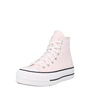 CONVERSE Magas szárú sportcipők 'Chuck Taylor All Star Lift'  rózsaszín / fekete / fehér