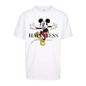 MT Upscale Póló 'Disney 100 Mickey Happiness'  sáfrány / tűzpiros / fekete / fehér