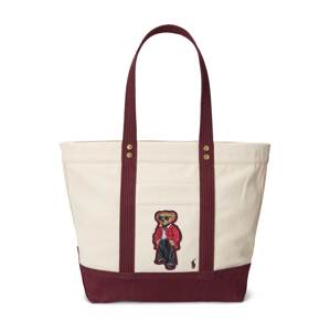 Polo Ralph Lauren Shopper táska  ekrü / barna / piros / burgundi vörös