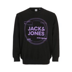 Jack & Jones Plus Tréning póló 'PILOU'  világoslila / fekete