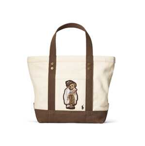Polo Ralph Lauren Shopper táska  krém / gitt / sötét barna / fehér