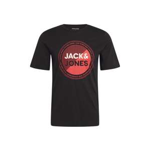 JACK & JONES Póló 'LOYD'  piros / fekete / fehér