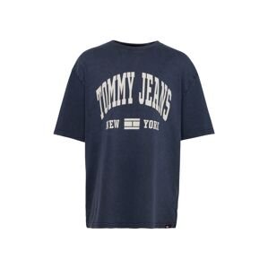 Tommy Jeans Póló 'VARSITY'  éjkék / fehér