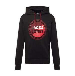 JACK & JONES Tréning póló 'LOYD'  piros / fekete / fehér