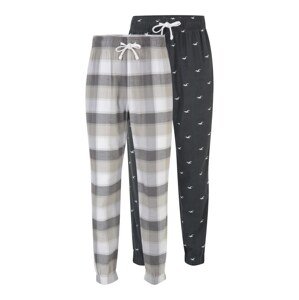 HOLLISTER Pizsama nadrágok  szürke / pasztellzöld / fehér