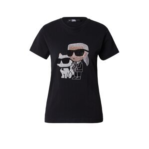 Karl Lagerfeld Póló 'Ikonik 2.0'  bézs / fekete / ezüst / fehér