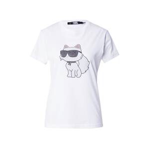 Karl Lagerfeld Póló 'Ikonik 2.0'  pasztellnarancs / fekete / fehér