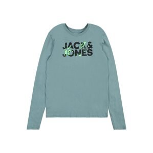 Jack & Jones Junior Póló 'MERCIAL'  szürke / világoszöld / fekete