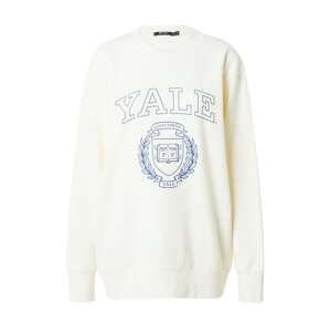 Nasty Gal Tréning póló 'Yale'  világos bézs / kobaltkék