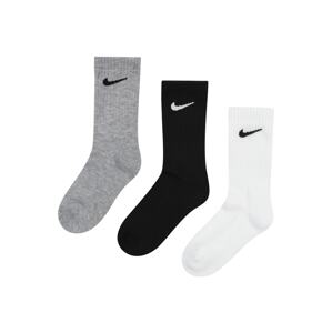 Nike Sportswear Zokni 'Crew'  szürke melír / fekete / fehér