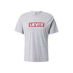 LEVI'S ® Póló  világosszürke / piros / fehér