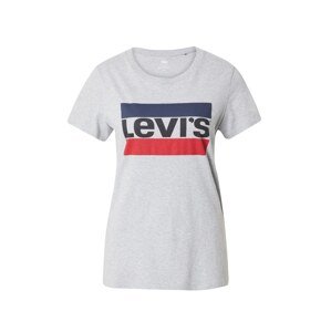 LEVI'S ® Póló 'THE PERFECT TEE GREYS'  tengerészkék / szürke / piros