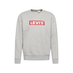 LEVI'S ® Tréning póló 'T3 Relaxed Graphic Crew'  szürke melír / gránátalma / fehér
