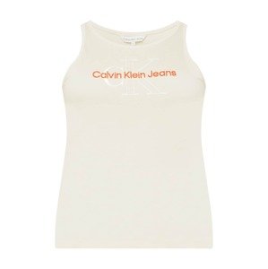 Calvin Klein Jeans Curve Top  bézs / narancs / fehér