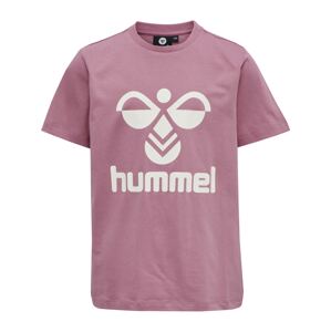 Hummel Póló 'Tres'  fáradt rózsaszín / fehér
