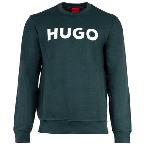 HUGO Tréning póló 'Dem'  sötétzöld / fehér