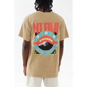 BDG Urban Outfitters Póló 'Fuji Heart'  világoskék / barna / piros / fehér