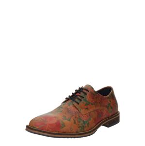 BULLBOXER Fűzős cipő  konyak / világoszöld / rózsaszín