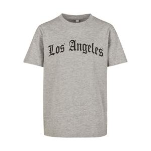 Mister Tee Póló 'Los Angeles'  szürke melír / fekete
