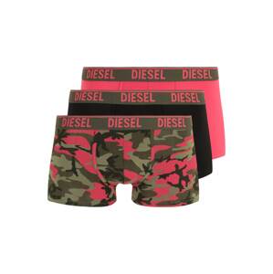 DIESEL Boxeralsók 'DAMIEN'  khaki / olíva / rózsaszín / fekete
