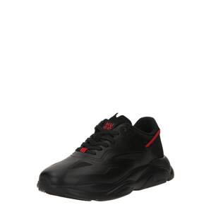 HUGO Red Rövid szárú sportcipők 'Leon'  piros / fekete