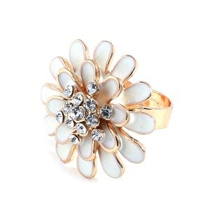 SOHI Gyűrűk 'Leilani'  arany / átlátszó / természetes fehér