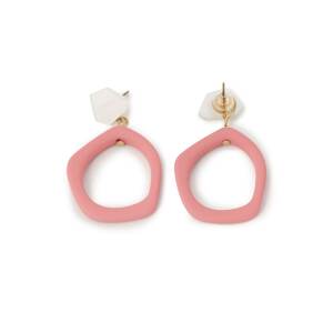 SOHI Fülbevalók 'Zoey Si'  arany / világos-rózsaszín / fehér