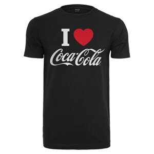 Merchcode Póló 'Coca Cola I Love Coke'  piros / fekete / fehér