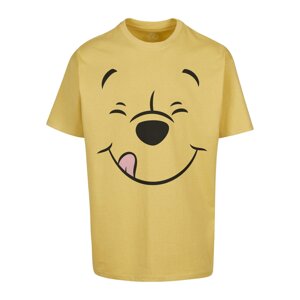 MT Upscale Póló 'Disney 100 Winnie Pooh Face'  citrom / világos-rózsaszín / fekete