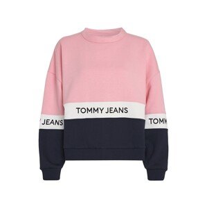 Tommy Jeans Tréning póló  tengerészkék / rózsaszín / fekete / fehér