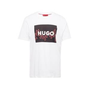 HUGO Red Póló 'Dulive'  vérvörös / fekete / fehér