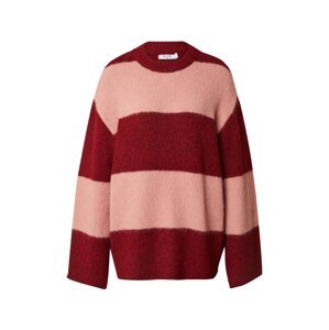 NA-KD Oversize pulóver  rózsaszín / sötétvörös