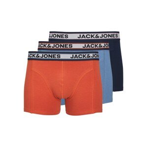 JACK & JONES Boxeralsók 'Marco'  világoskék / sötétkék / világosszürke / sötét narancssárga