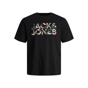 JACK & JONES Póló 'JEFF'  sötétszürke / világoszöld / világos-rózsaszín / fekete