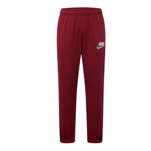 Nike Sportswear Nadrág  szürke / piros