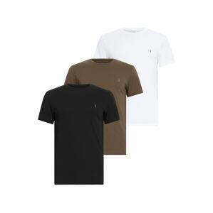 AllSaints Póló 'Tonic'  ezüstszürke / khaki / fekete / fehér
