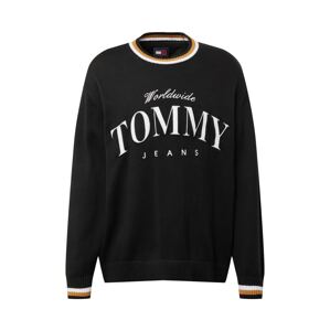 Tommy Jeans Pulóver 'VARSITY'  piros / fekete / fehér