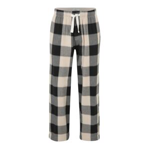 Abercrombie & Fitch Pizsama nadrágok  bézs / fekete