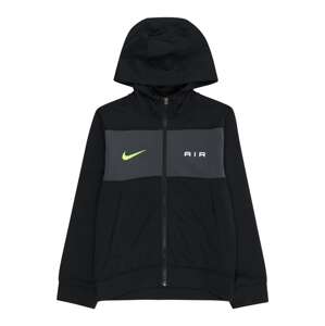 Nike Sportswear Tréning dzseki 'AIR'  sárga / sötétszürke / fekete / fehér