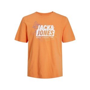 JACK & JONES Póló 'MAP'  narancs / fehér