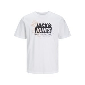 JACK & JONES Póló 'MAP'  lila / narancs / fekete / fehér