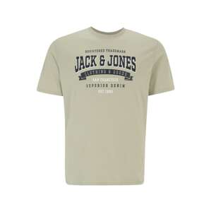 Jack & Jones Plus Póló  tengerészkék / világoszöld / fehér