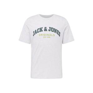 JACK & JONES Póló 'BRAD'  zöld / világoszöld / fehér
