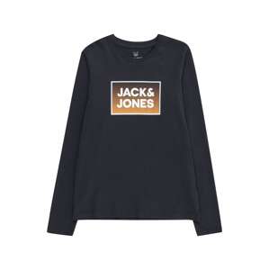 Jack & Jones Junior Póló 'STEEL'  tengerészkék / narancs / fehér