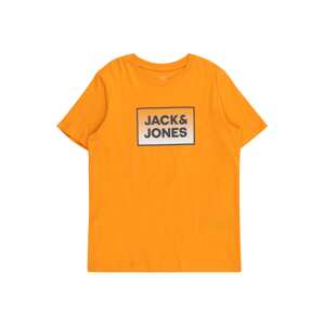 Jack & Jones Junior Póló 'STEEL'  narancs / fekete / fehér
