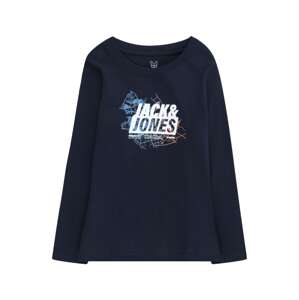 Jack & Jones Junior Póló 'COMAP'  kék / tengerészkék / pasztellnarancs / fehér