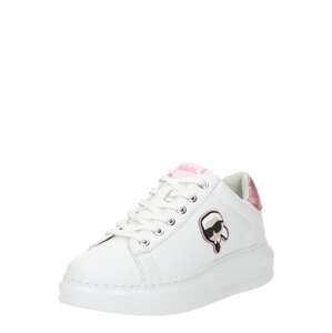 Karl Lagerfeld Rövid szárú sportcipők  rózsaszín / fekete / fehér