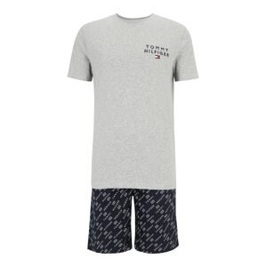 Tommy Hilfiger Underwear Rövid pizsama  tengerészkék / szürke melír / piros / fehér
